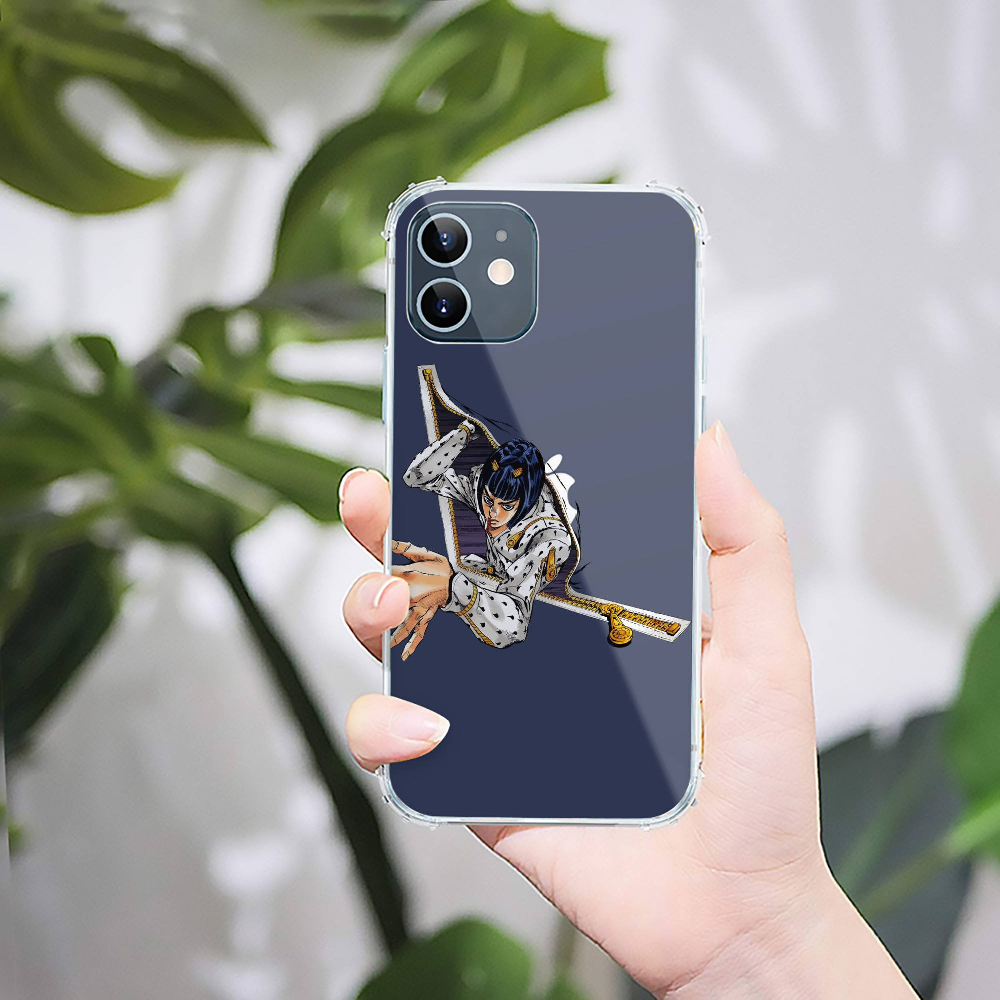 （画像用） ジョジョの奇妙な冒険 ブローノ?ブチャラティ JoJo's Bizarre Adventure Bruno Bucciarati 【iPhone 12シリーズ対応】透明スマホケース（クリアソフトケース）